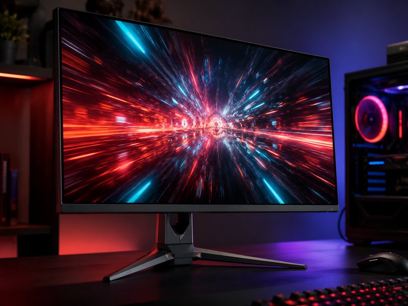 High refresh rate gaming monitor with vivid motion graphics