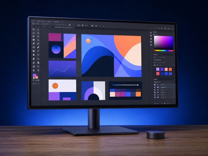 BenQ PD2730S 5K designer monitor with nano matte coating and hotkey puck